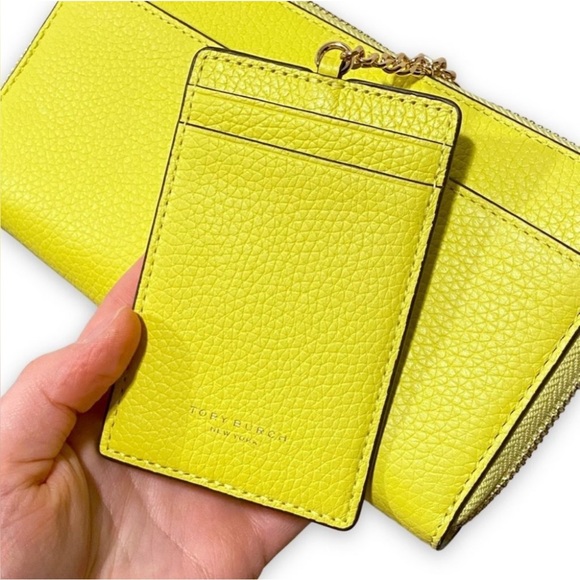 Tory Burch Thea Zip Continental Pebble Leather Wallet - Picture 6 of 9